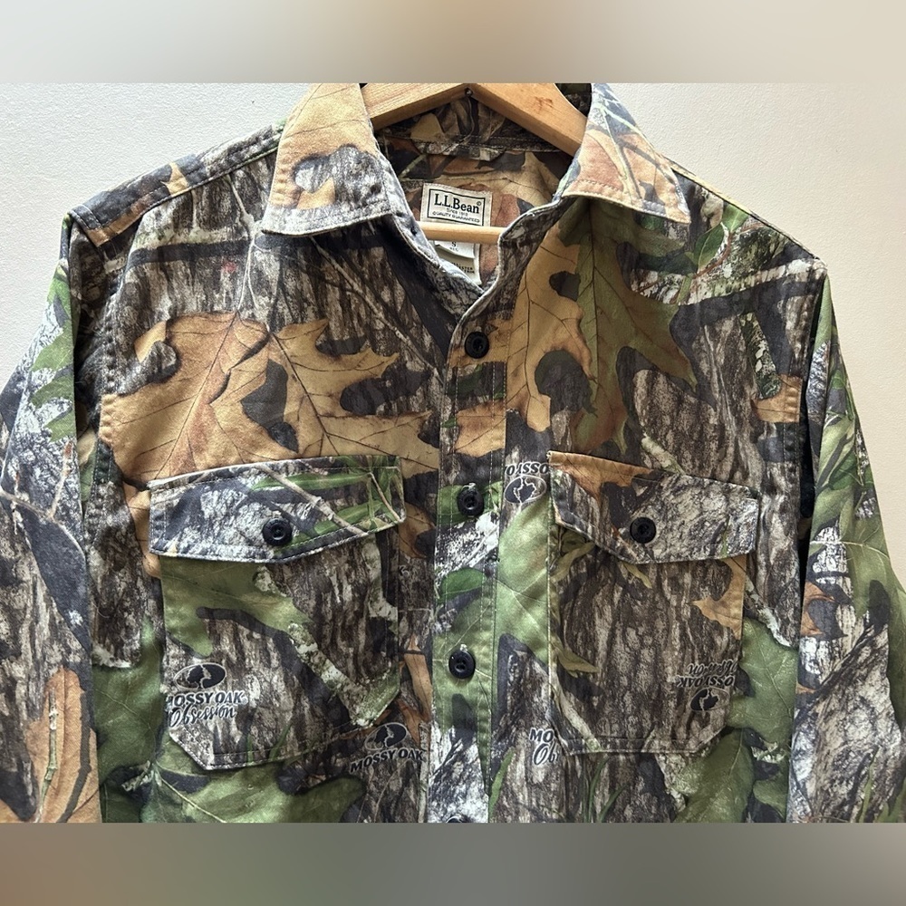 L.L Bean x Mossy Oak Camouflage Button Down Shirt Small - Picture 5 of 7